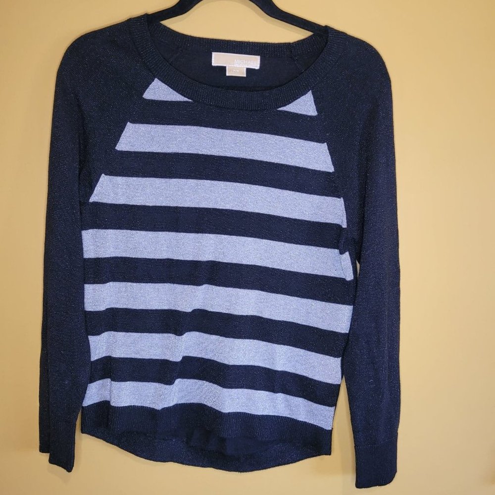 Michael Kors sparkly black and silver shirt Small